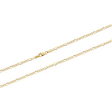 Load image into Gallery viewer, 10K YELLOW GOLD FIGARO CHAIN, NECKLACE, 1.3mm
