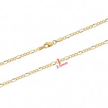 Load image into Gallery viewer, 10K YELLOW GOLD FIGARO CHAIN, NECKLACE
