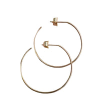 Load image into Gallery viewer, gold-hoop-earrings-minimalist-jewelry-handmade-jewelry
