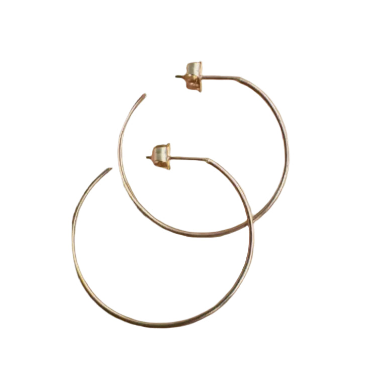 gold-hoop-earrings-minimalist-jewelry-handmade-jewelry