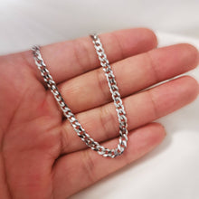 Load image into Gallery viewer, Men&#39;s Necklace, Mens Silver Chain, Curb Chain, 4mm, Bulk chain,
