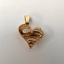 Load image into Gallery viewer, Heart Pendant, 10k Yellow Gold, 10k Gold Pendant, Jewelry Gift, Diamond Heart, Love Necklace, layering necklaces, 10k Gold Charm

