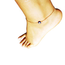 Load image into Gallery viewer, Evil Eye Anklet, Anklet Jewelry, Evil Eye Gift, Personalized Anklet, Personalized gift, Custom Evil eye,
