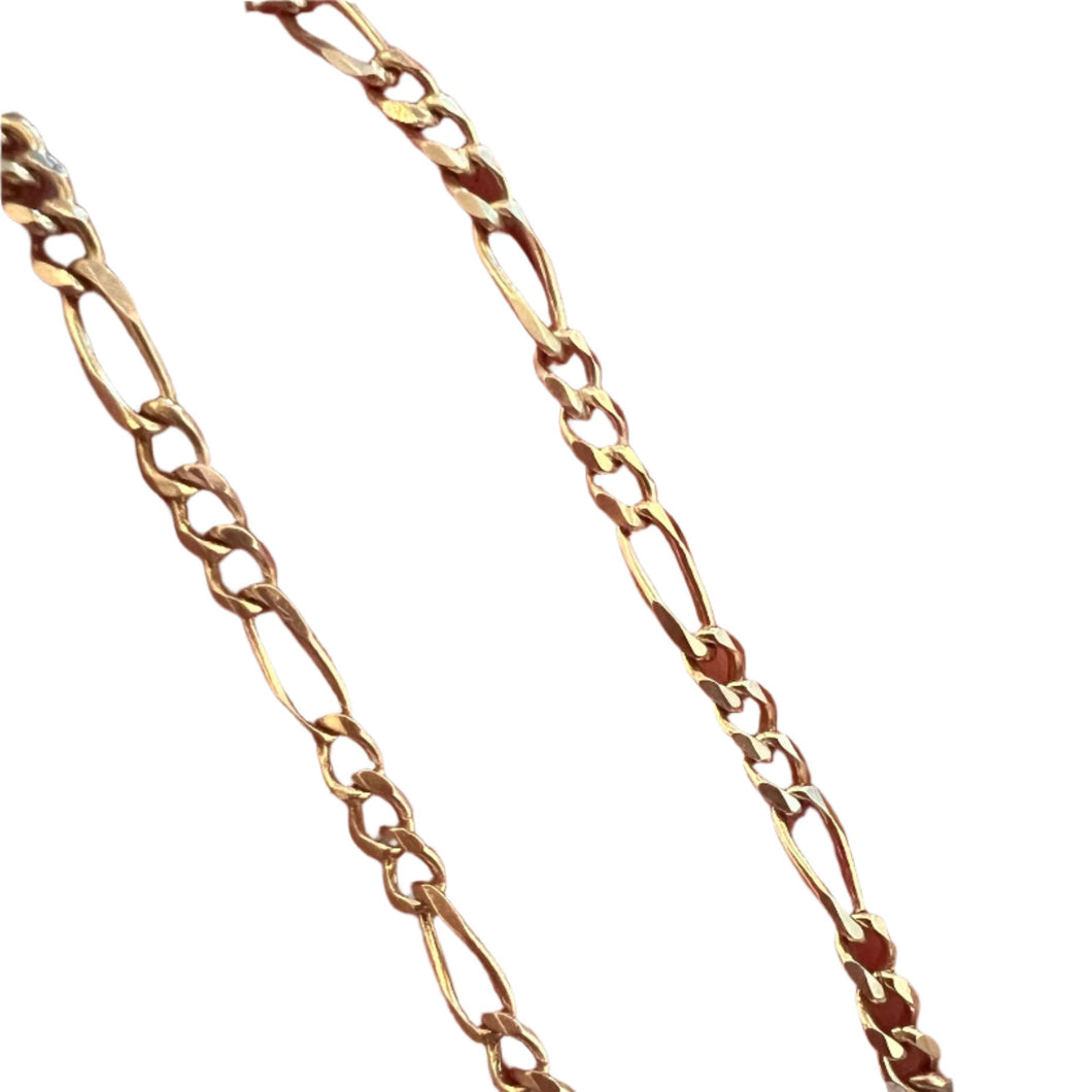 10k Gold Chain, Gold Figaro Chain, Yellow Gold Chain, Layered Chain, Stackable Necklace