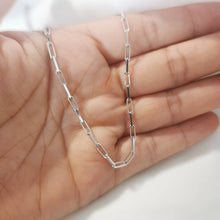 Load image into Gallery viewer, Paper Clip Chain, Paper Clip Necklace, Sterling Silver, Stackable Necklace
