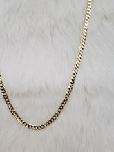 Load image into Gallery viewer, 10k Yellow Gold Curb, 10k Gold Chain, Solid Gold Chain, Mens Chain, Stacking necklace,
